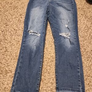 Universal Thread Distressed Straight Leg Jeans - Blue